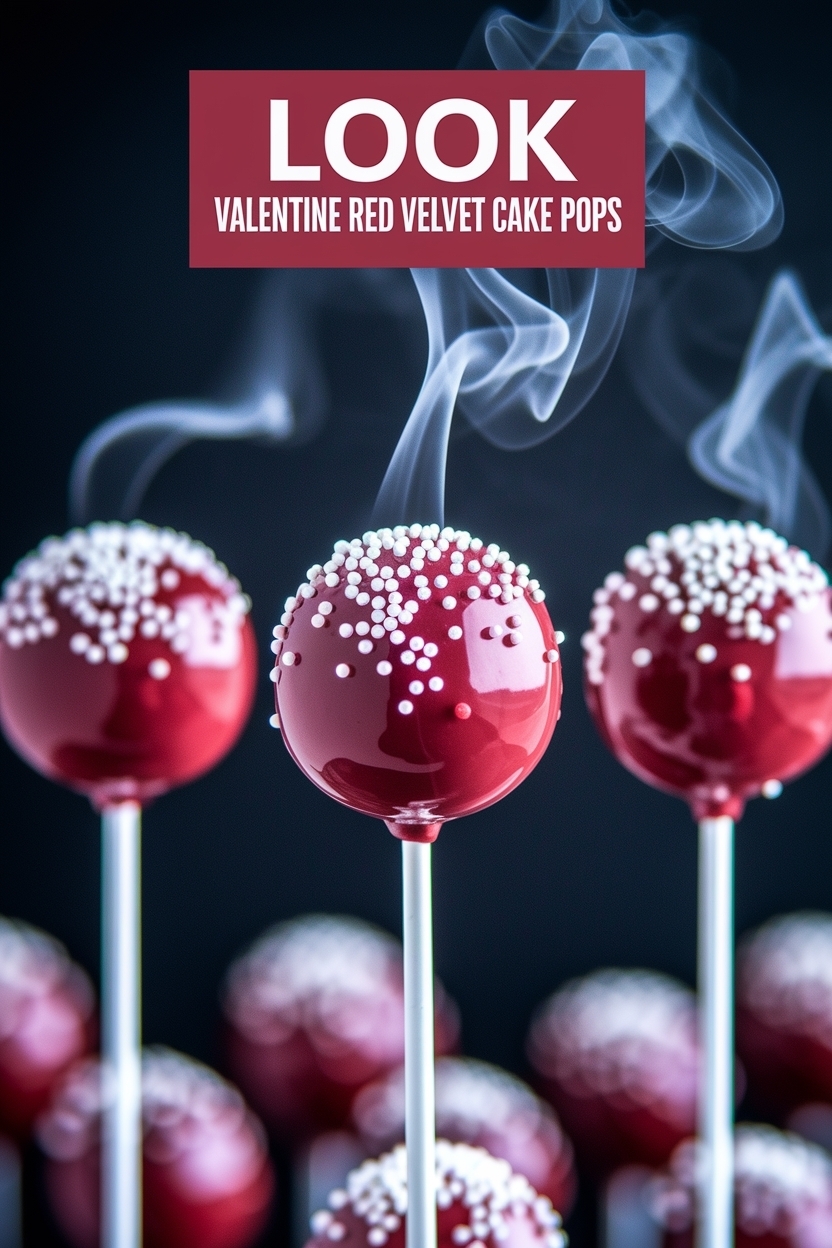 valentine red velvet cake pops