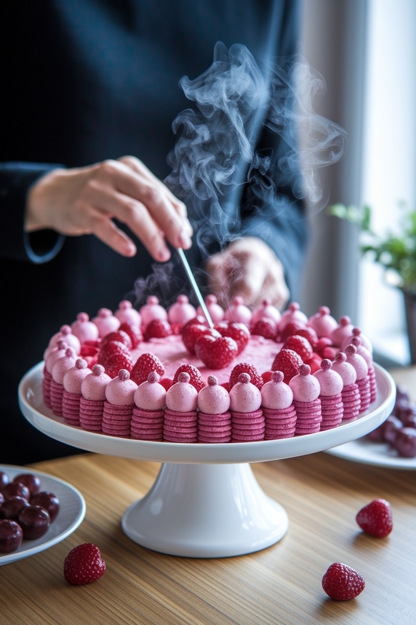 valentines dessert charcuterie board pink red