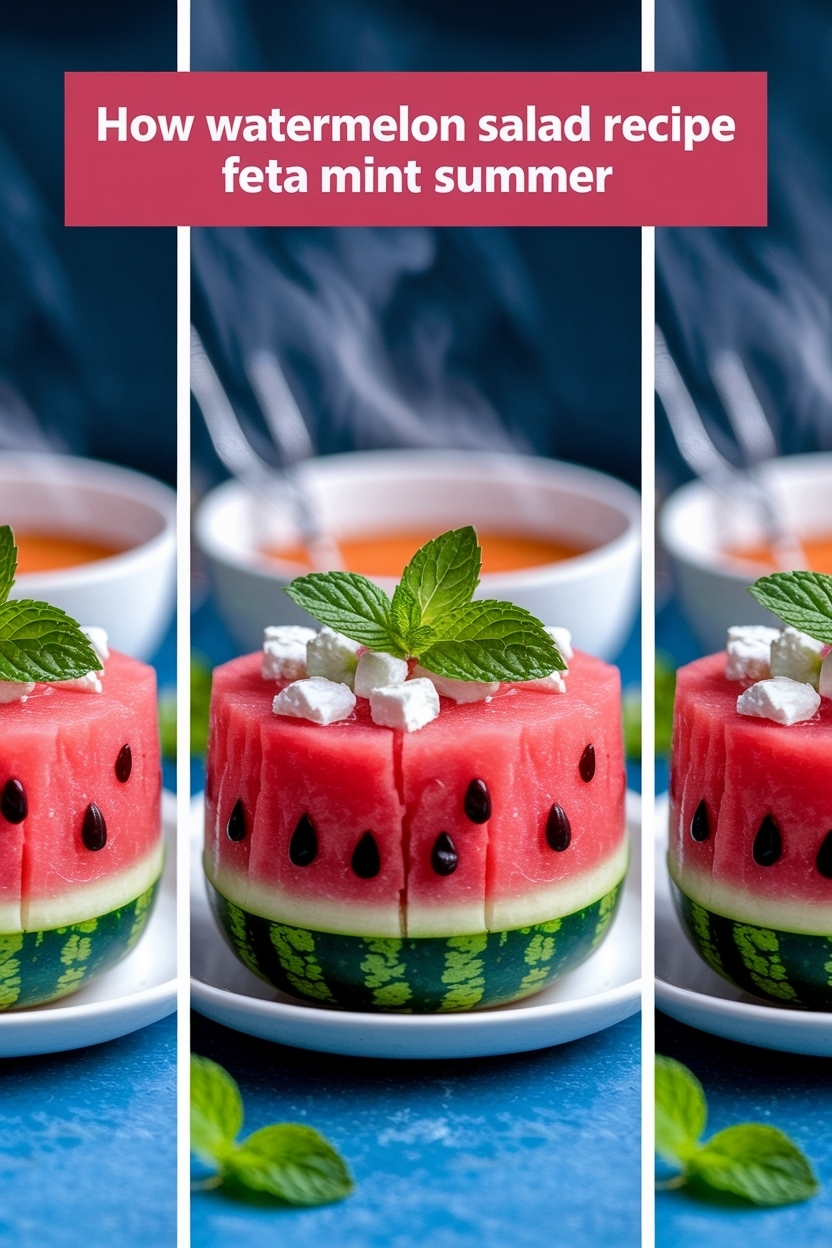 watermelon salad recipe feta mint summer