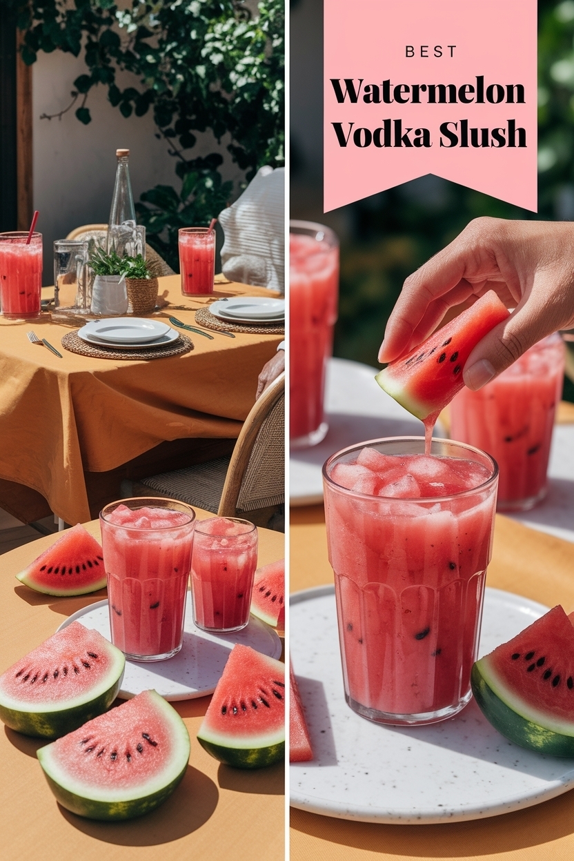 watermelon vodka slush