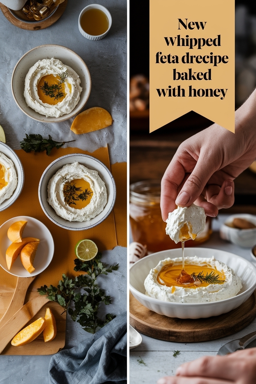 whipped feta dip recipe baked with honey